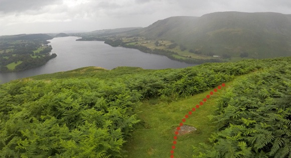 Keep right down Hallin Fell route